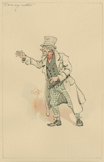 「私の母をよろしく！」、1920年代（紙にトイレとペンとインク） 作： Joseph Clayton Clarke